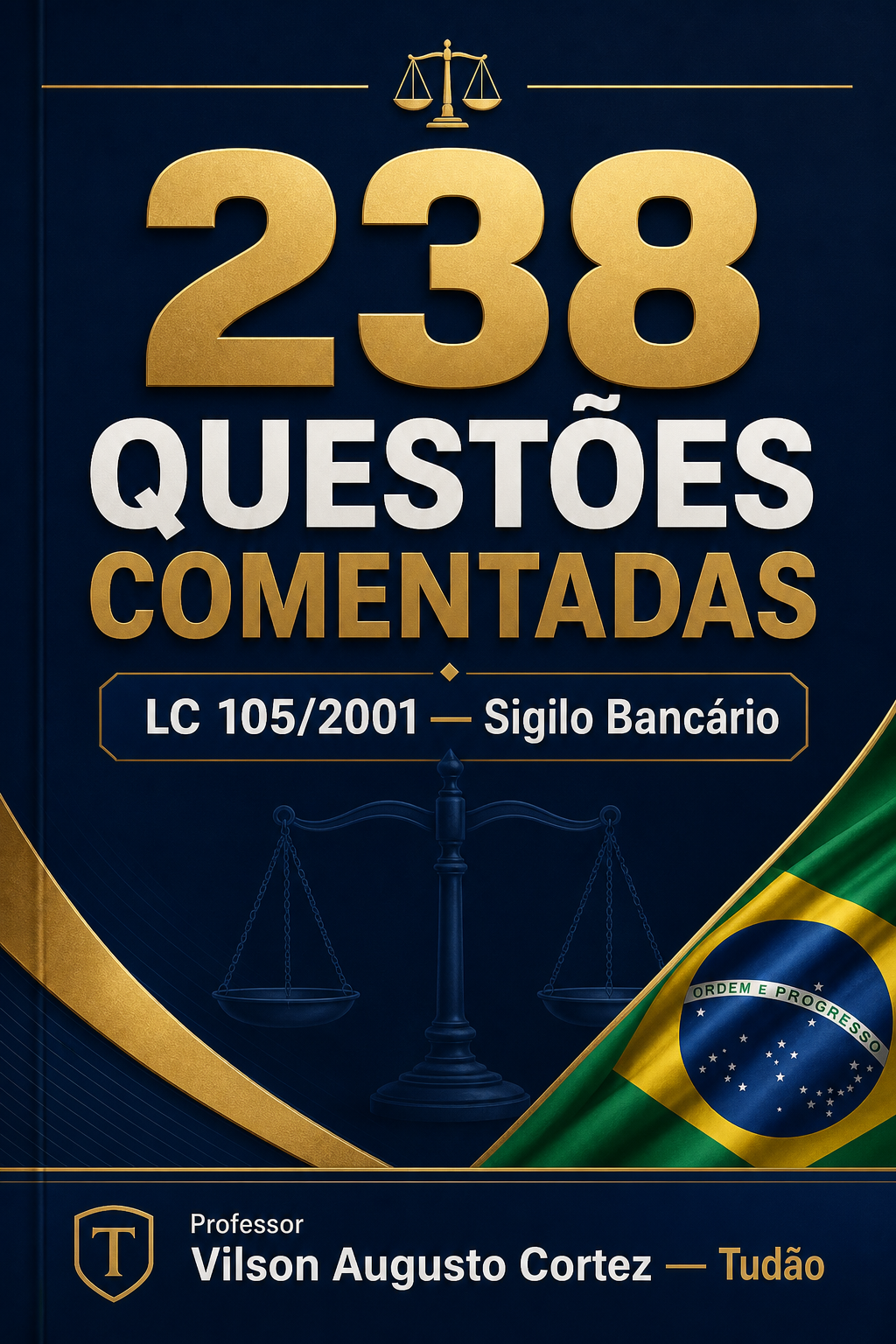 Capa da apostila de 238 questões sobre a LC 105/2001